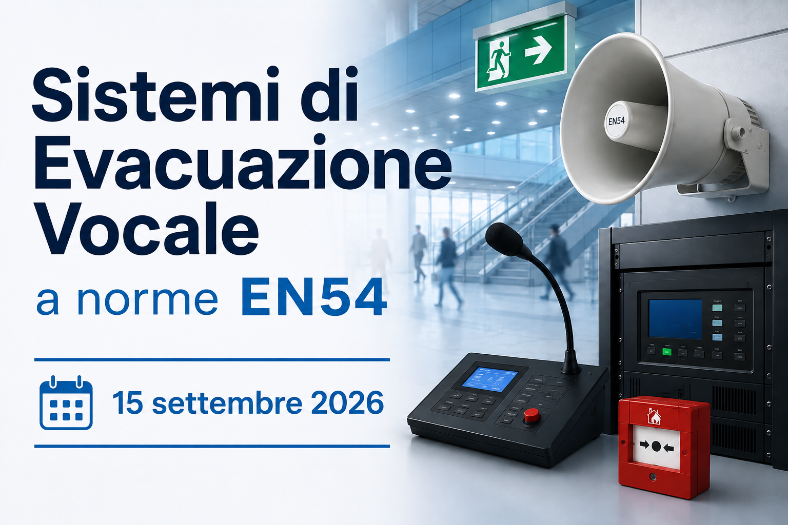 15 Settembre | Corso gratuito "Sistemi di Evacuazione Vocale a norme EN54"